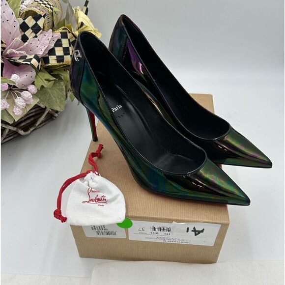 Women’s Christian Louboutin sporty Kate 85 heels size 37 made in Italy - Picture 1 of 11
